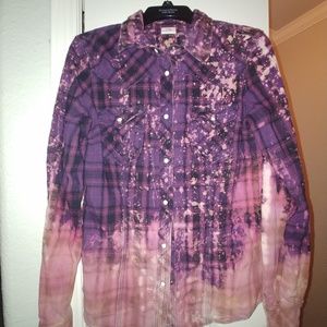 True Religion flannel pearl snap shirt